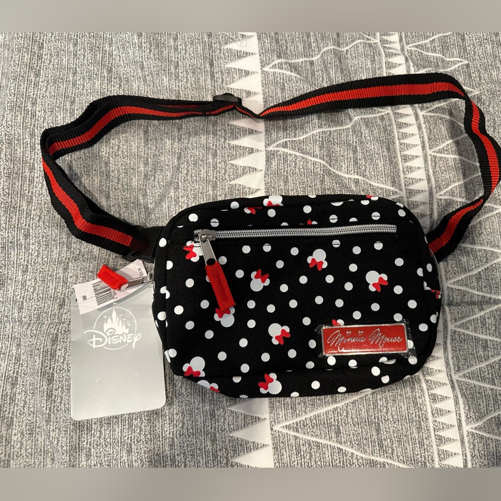 Disney Minnie Mouse Black and White Polka Dot Bag
